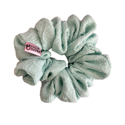 Ocean Blue Textured - Regular Scrunchie