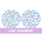Blue Bows | Car Coasters