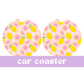 Pink Lemon | Car Coasters