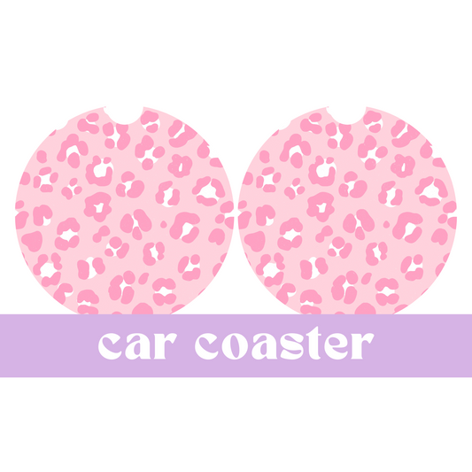 Pink Leopard | Car Coasters