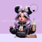 Purple Cute Mouse Ear Girl Jumper Coco | Digital Illustration | Clip Art | UVDTF Designs | Sublimation