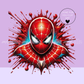 Vibrant Red Spider Man Splash | Digital Illustration | Clip Art | UVDTF Designs | Sublimation