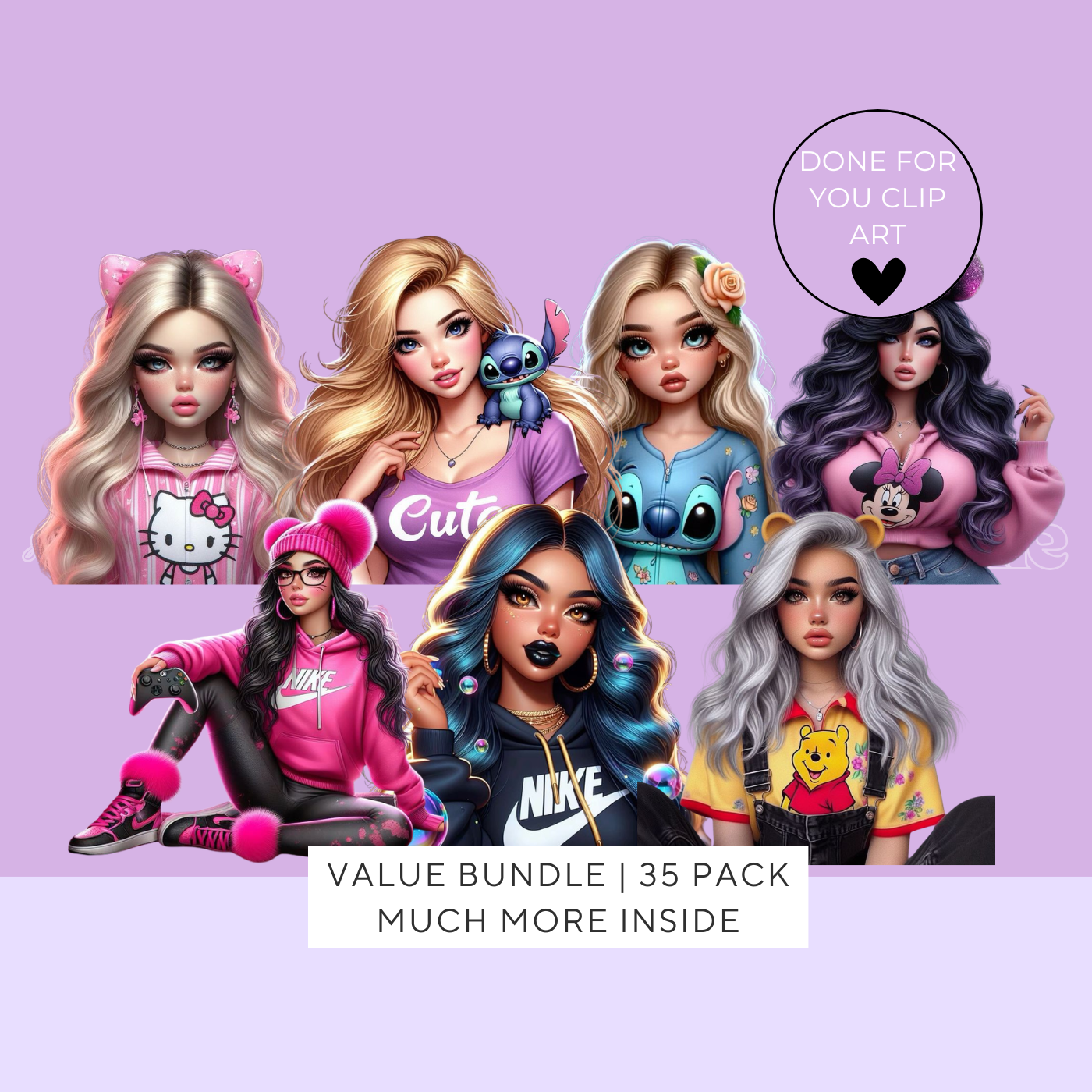 Value Bundle 35 Pack - Digital Designs - Clip Art - UVDTF Designs - Sublimation