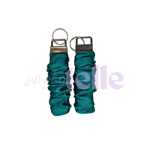 Peacock Satin - Scrunch Wristlet