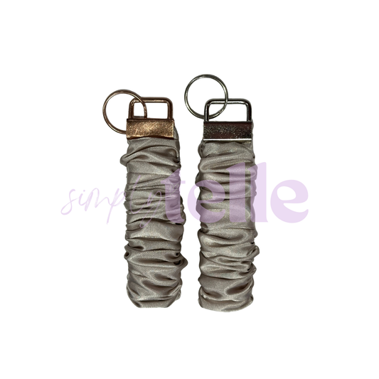 Champagne Deluxe Satin - Scrunch Wristlet