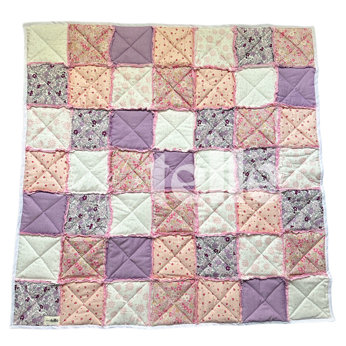Pink Purple Rag Quilt
