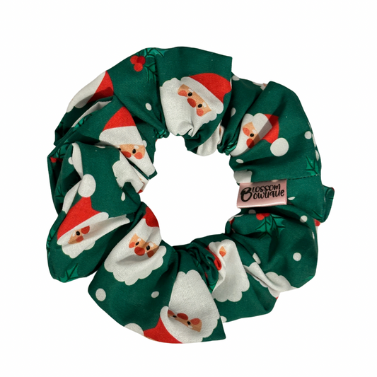Green Santa Xmas - Regular Scrunchie
