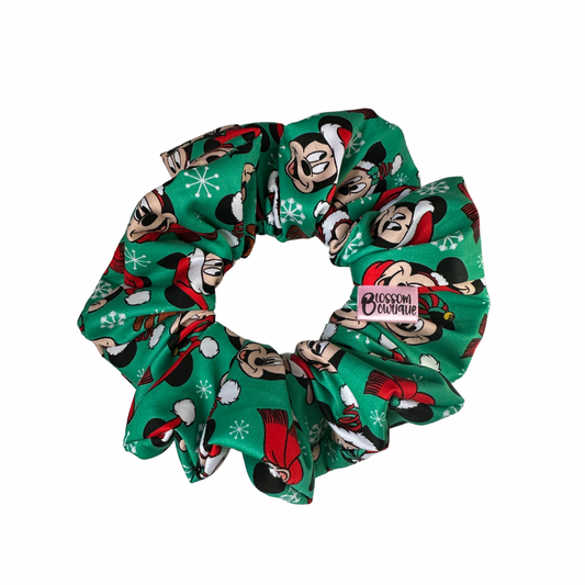 Xmas Mouse Green | XL Scrunchie