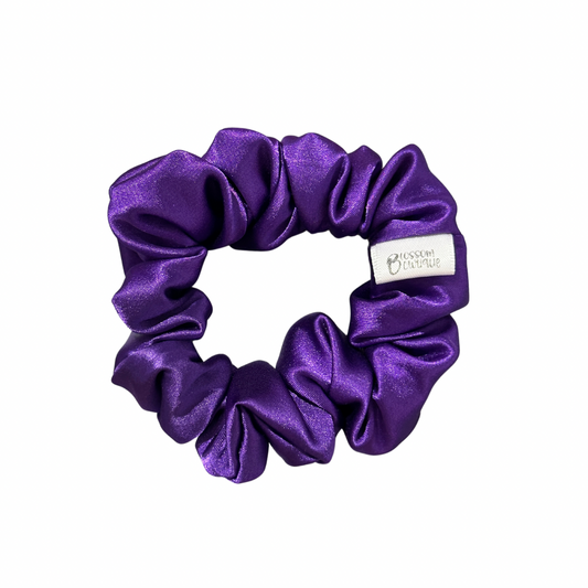 Purple Deluxe Satin - Mini Scrunchie