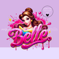 Princess Belle | Digital Illustration | Clip Art | UVDTF Designs | Sublimation