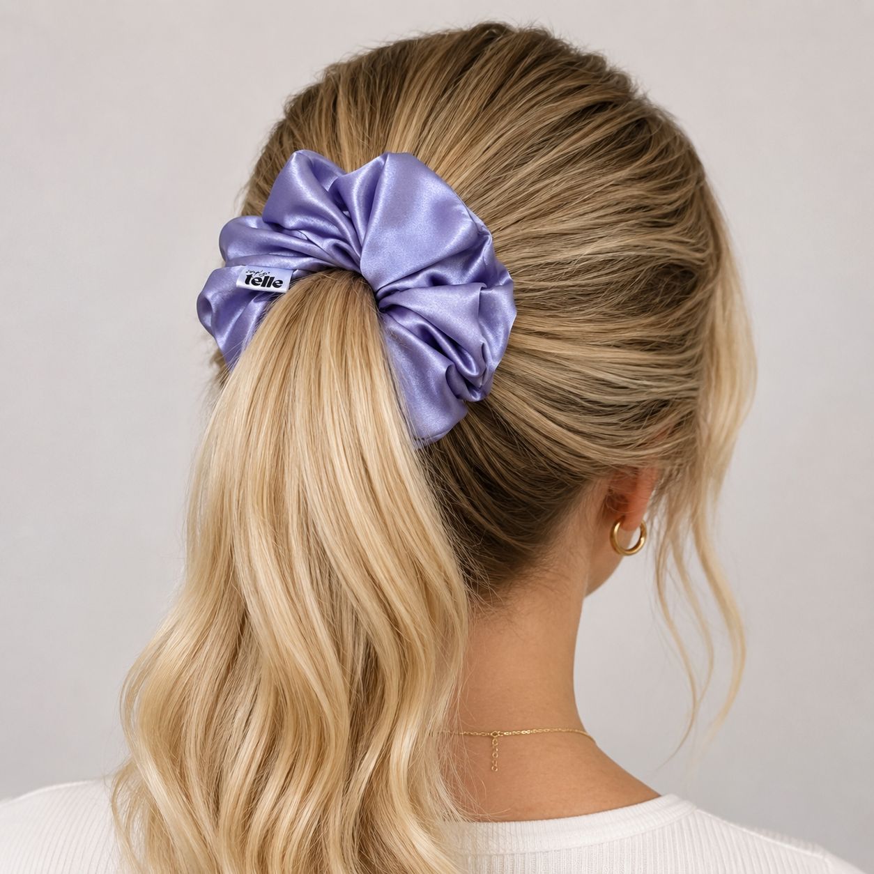 Lilac Deluxe Satin - Scrunchie