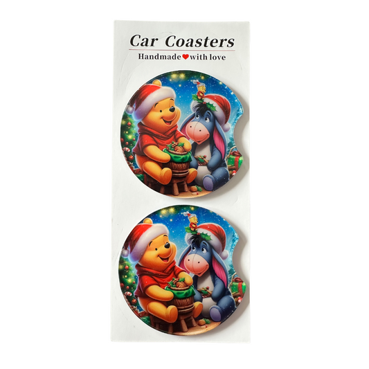 Cutesy Xmas Friends - Car Coasters