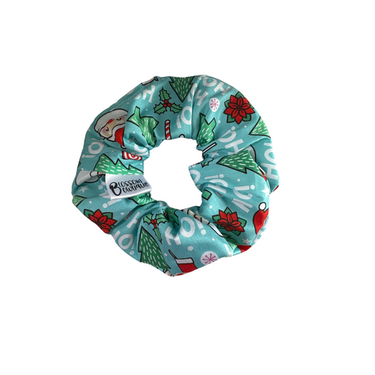 Blue HoHo Xmas | Mini Scrunchie