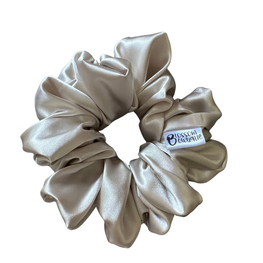 Champagne Deluxe Satin - Regular Scrunchie