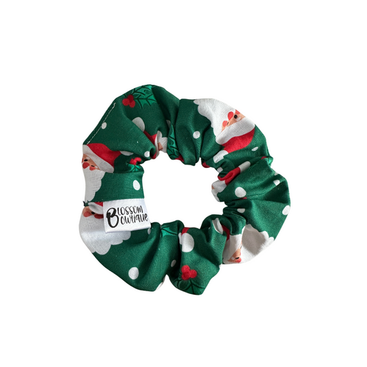 Green Santa Xmas - Mini Scrunchie