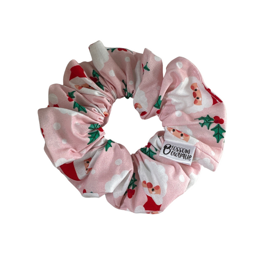Pink Santa Xmas - Regular Scrunchie