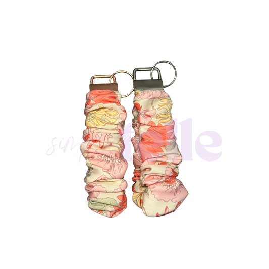 Coral Bloom - Scrunch Wristlet