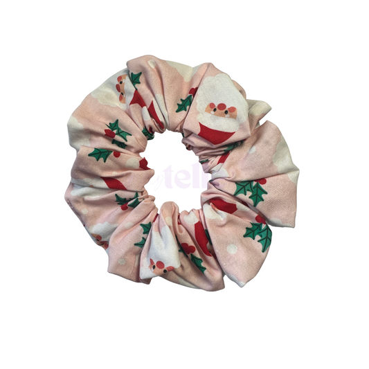 Pink Santa Xmas - Regular Scrunchie