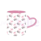 Disco Cherry Bow | Pink Heart Handle Mug