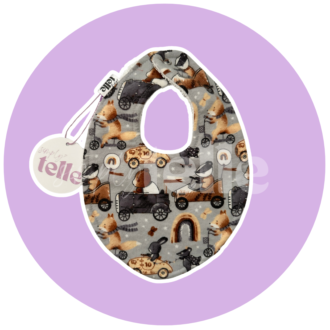 Fox Go Karts - Newborn Bib
