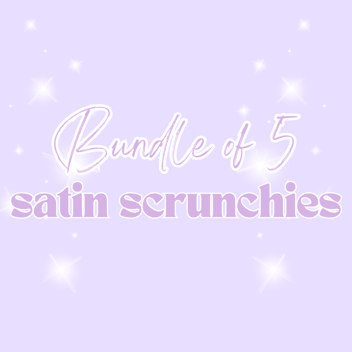 Bundle of 5 Satin Scrunchies