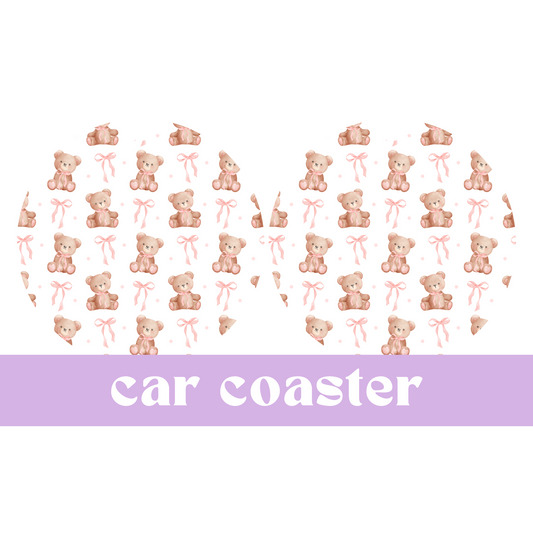 Bears & Bow | Car Coasters