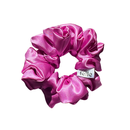 Magenta Satin - Regular Scrunchie