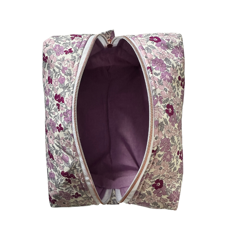 Lilac Purple Ditsy Flowers | Large Boxy Bag Carry All