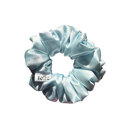 Mist Blue Deluxe Satin - Scrunchie