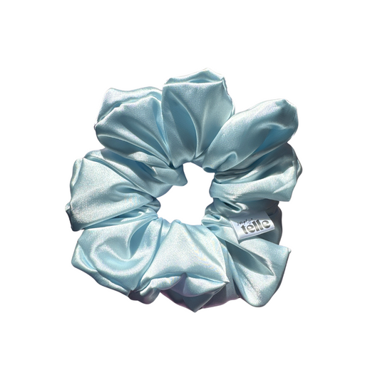 Mist Blue Deluxe Satin - XL Scrunchie