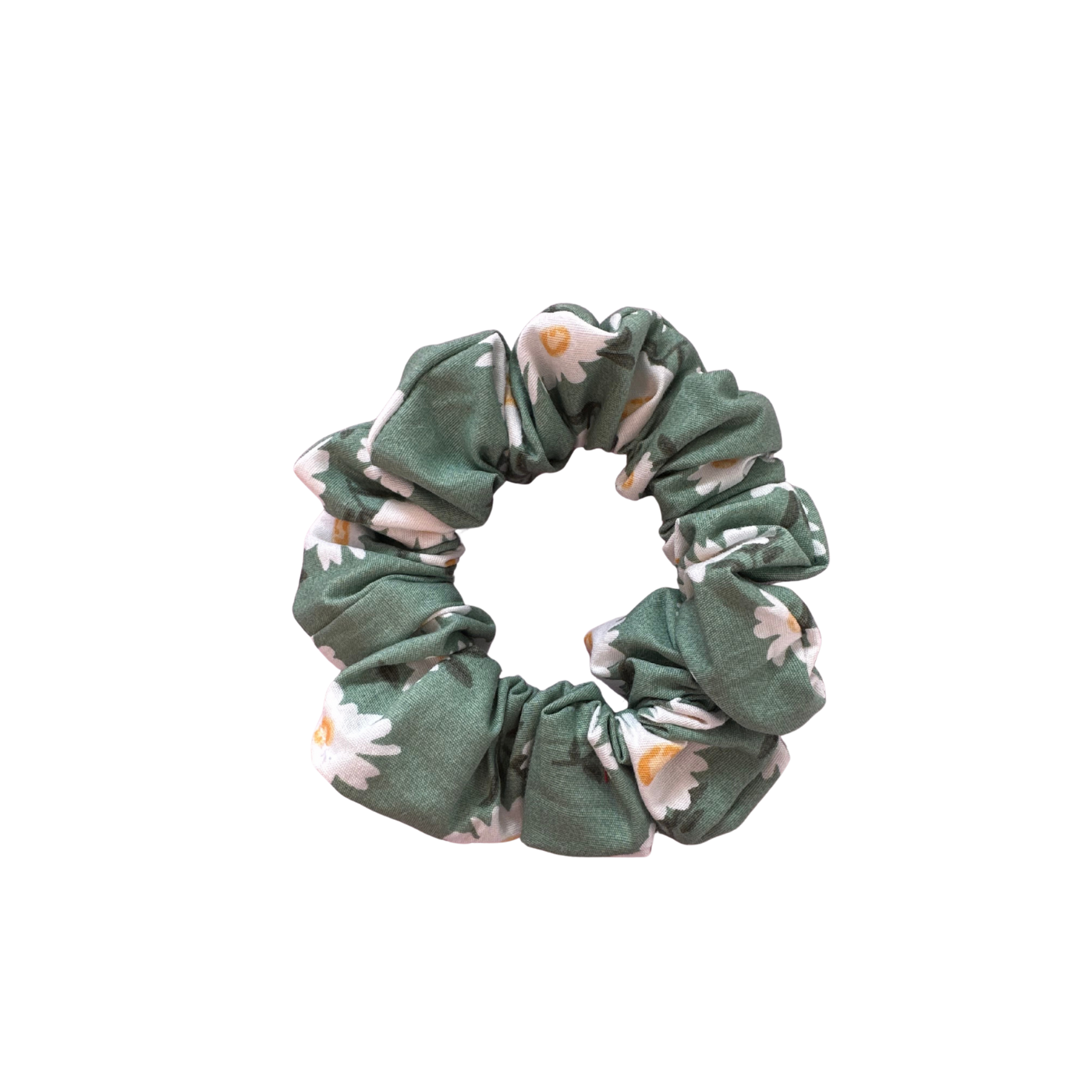 Sage Green Daisy | Mini Scrunchie