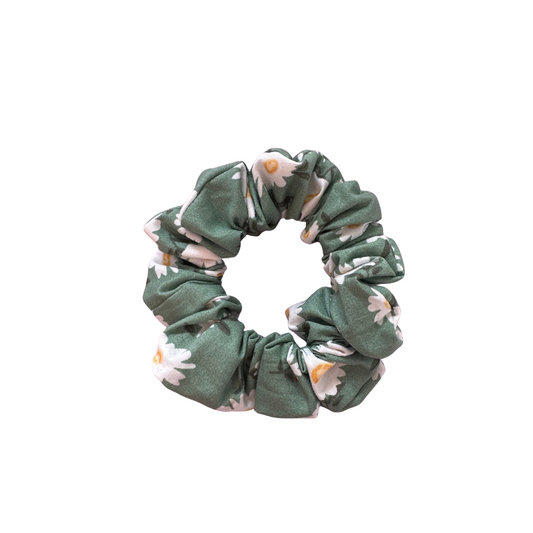 Sage Green Daisy | Mini Scrunchie