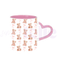 Cutesy Bear & Bow | Pink Heart Handle Mug
