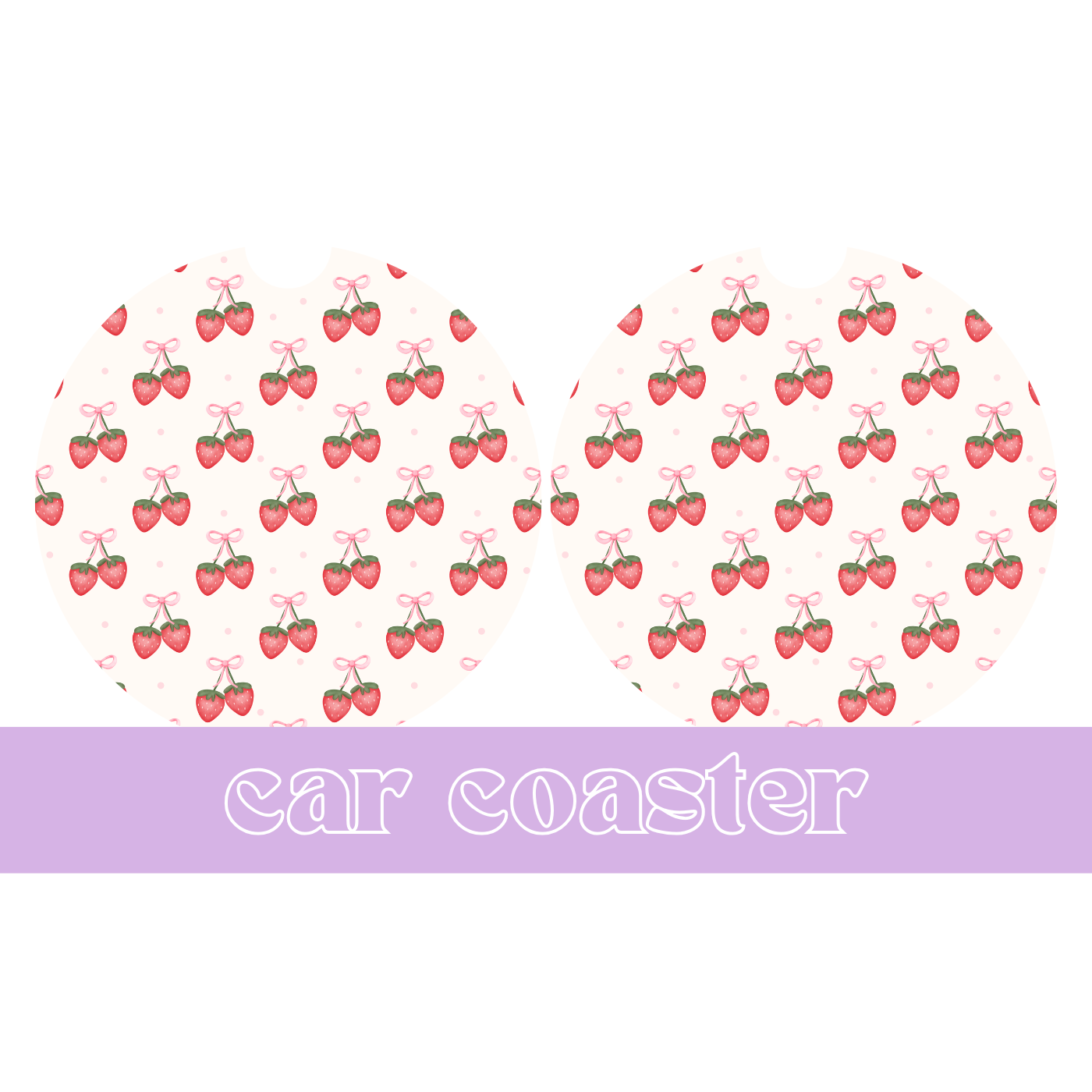 Strawberries - Car Coaster