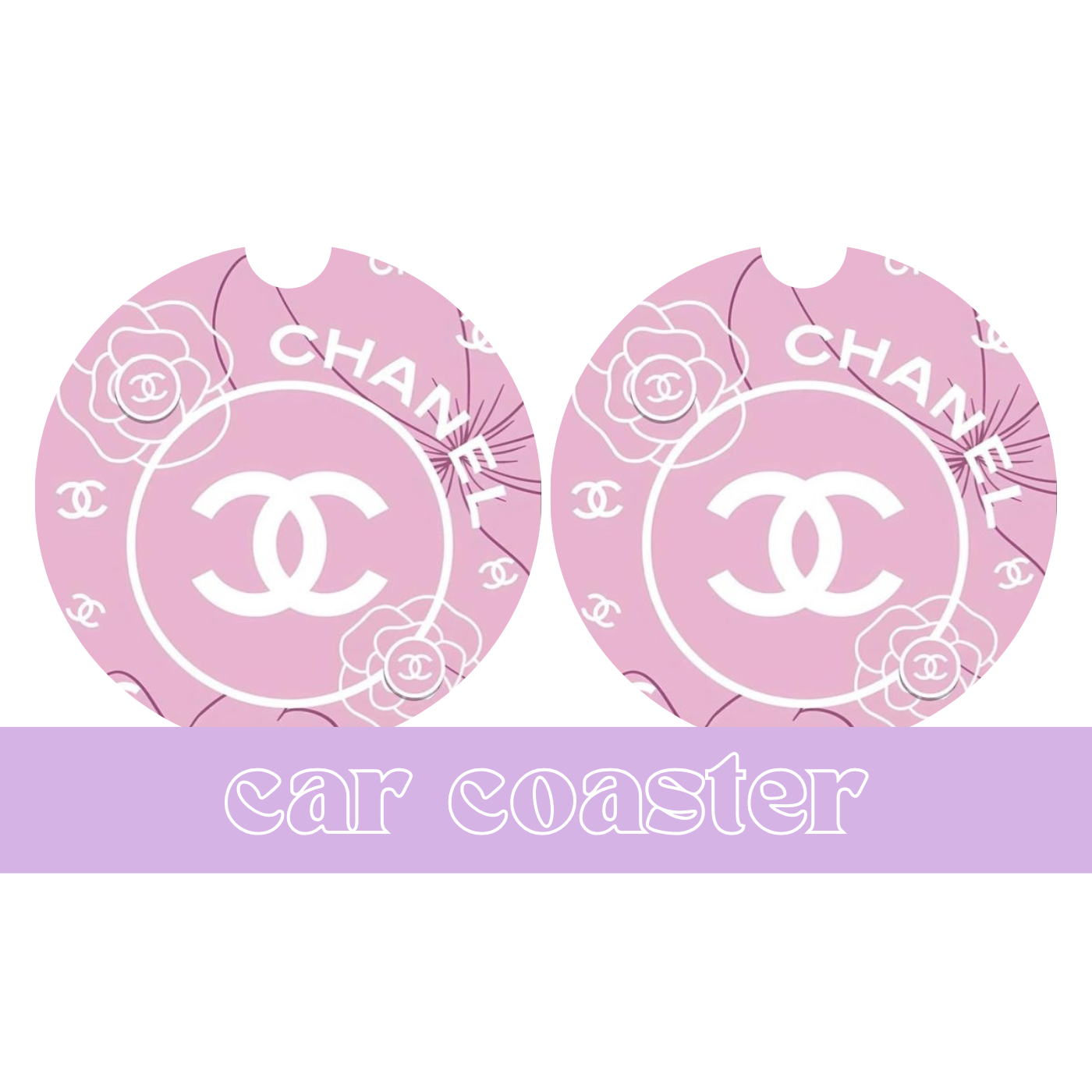 Pink C - Car Coaster