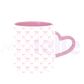 Girly Mini Bow | Pink Heart Handle Mug