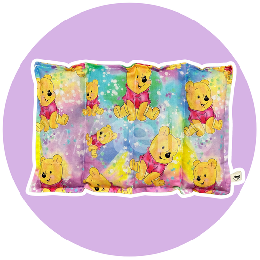 Splash Rainbow Yellow Bear - Heatpack - Large 4 Pocket