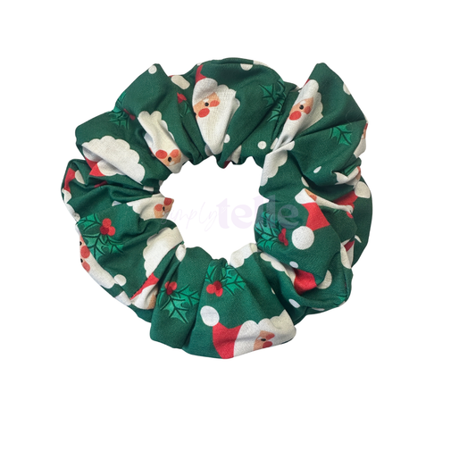 Green Santa Xmas - Regular Scrunchie
