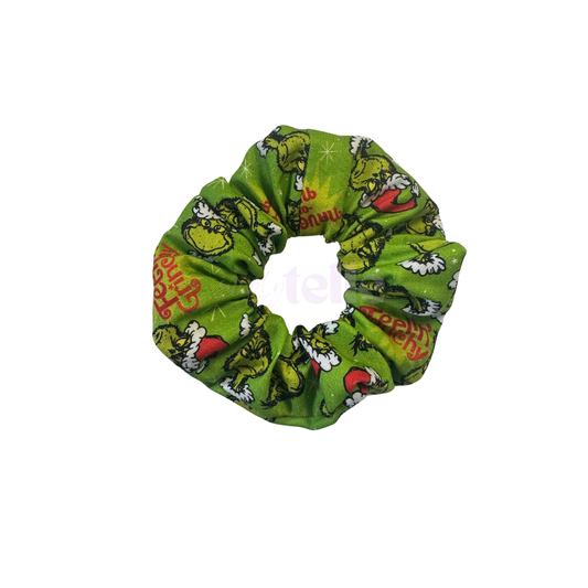 Green Xmas Man - Scrunchie