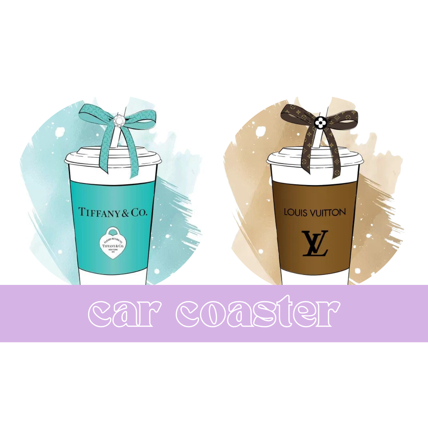 Boujee T and LV - Car Coaster
