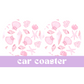 Pink Seashells | Car Coasters