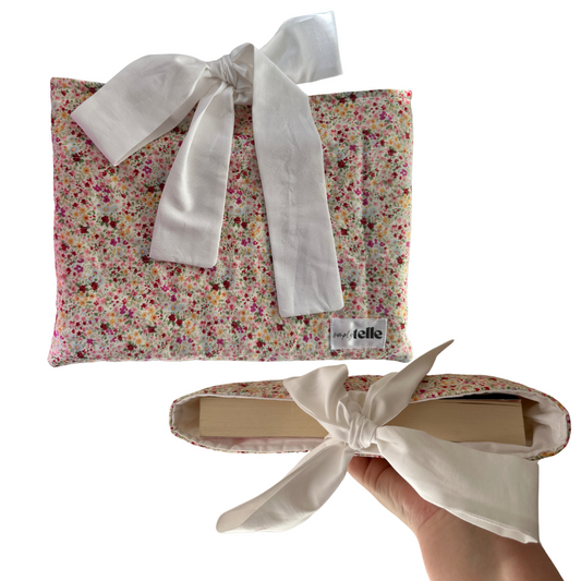 Japanese Floral - Large Book Sleeve w/Bow Tie