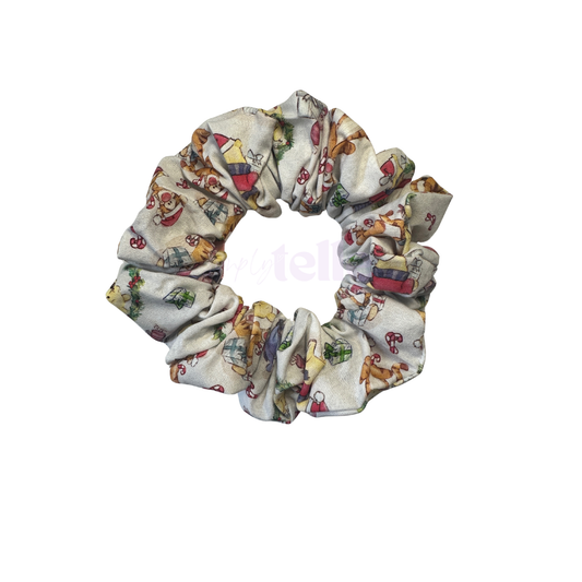 Xmas Yellow Bear - Regular Scrunchie