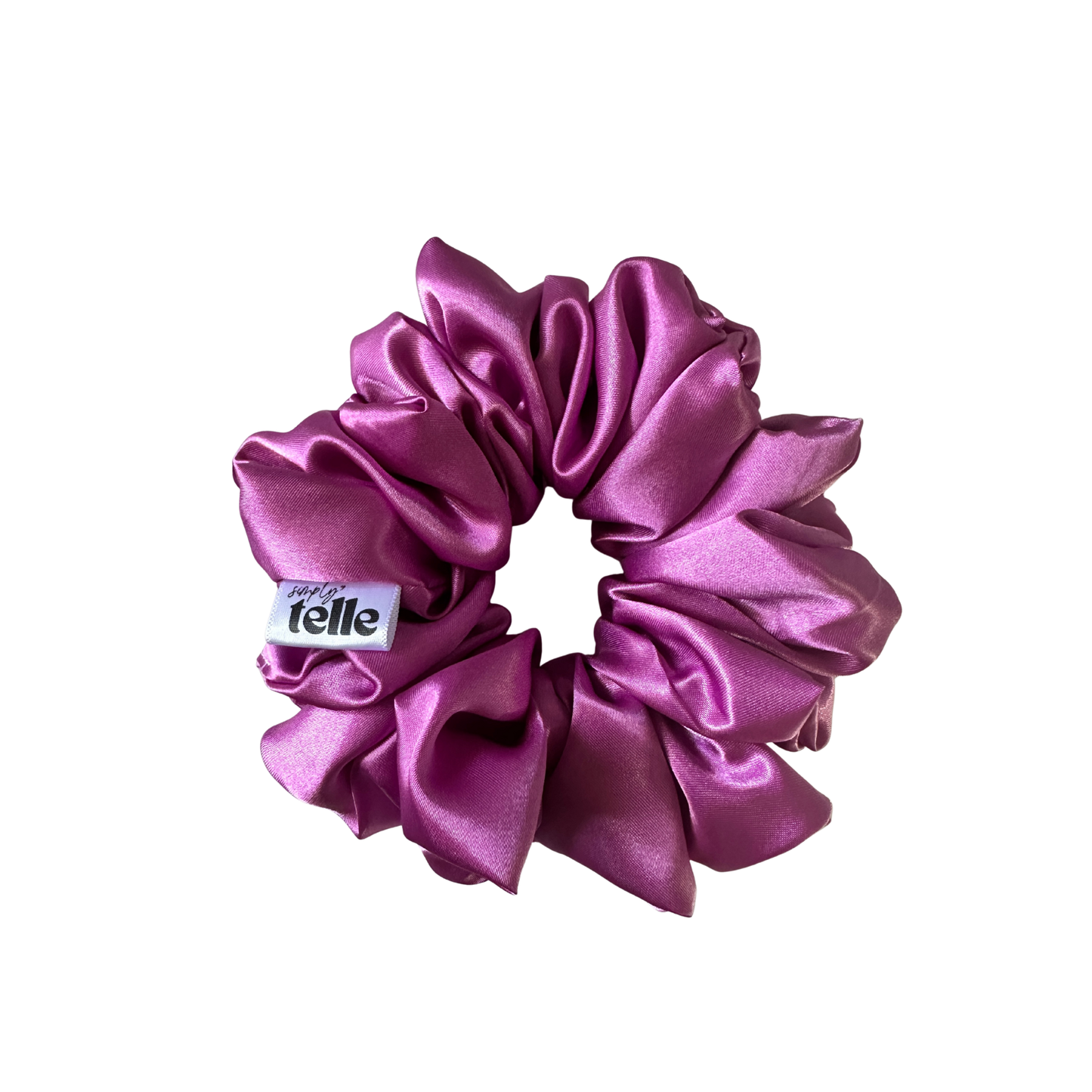 Magenta Satin - Regular Scrunchie