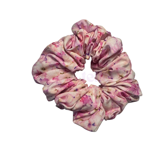Pink Floral - Scrunchie