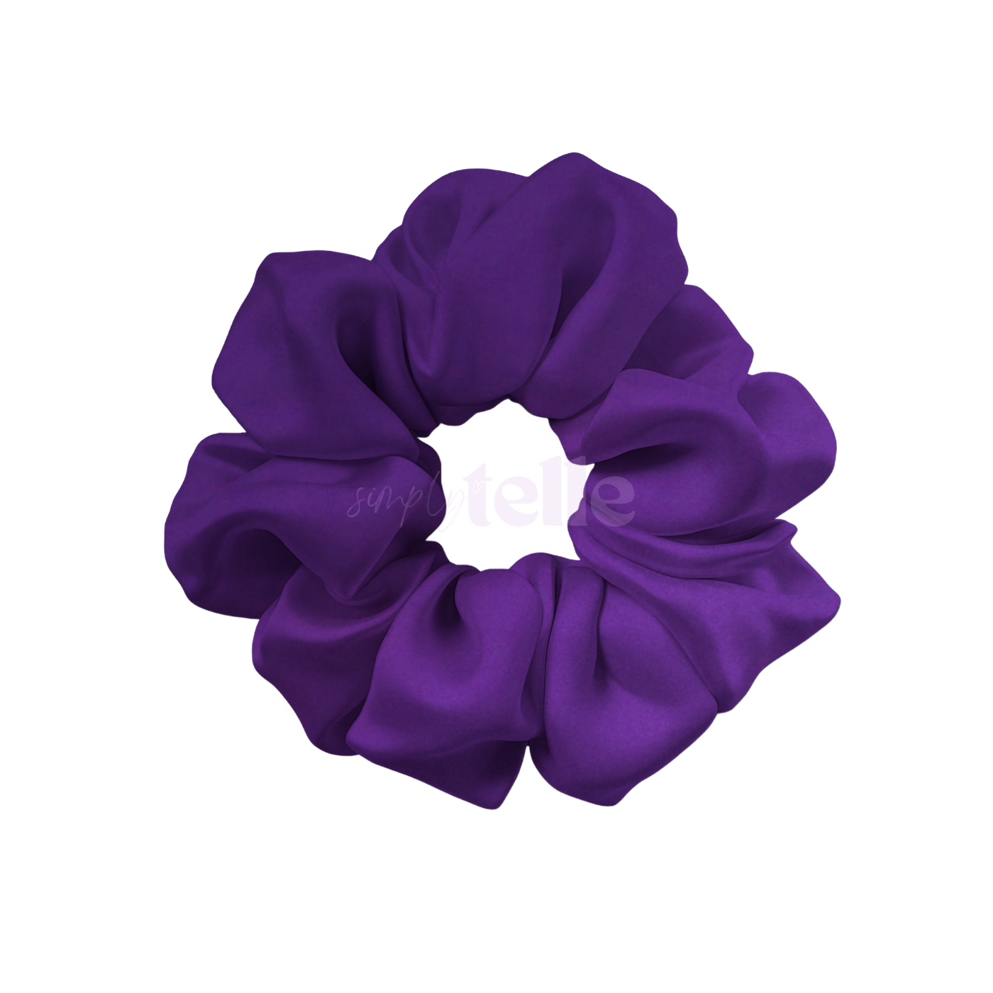 Purple Deluxe Satin - Scrunchie